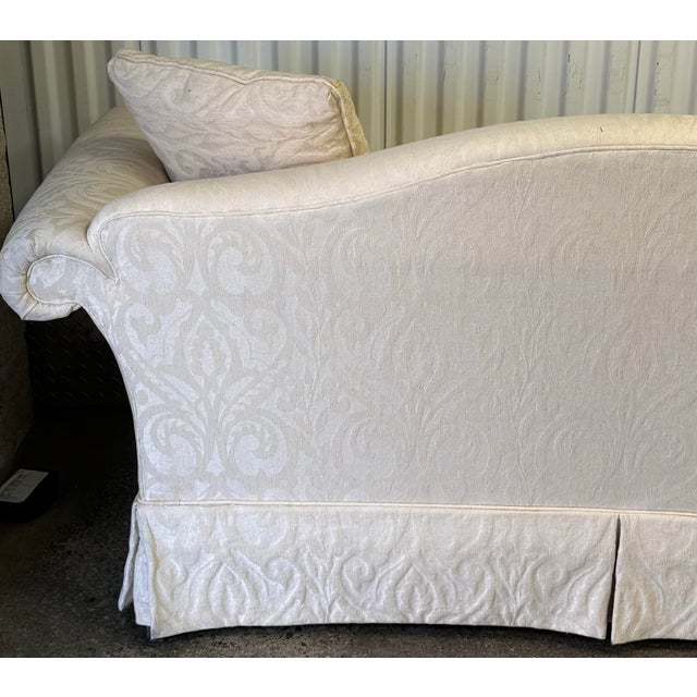 Traditional Robb and Stucky Upholstered Rolled Arm Loveseat / Sofa For Sale - Image 3 of 12