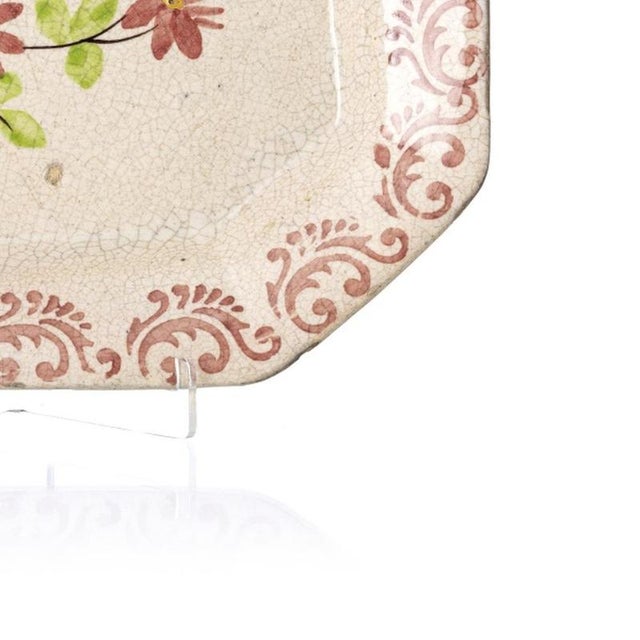 Advertising Tray in Coimbra Faience For Sale - Image 5 of 6