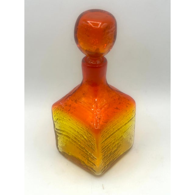 Wayne Husted Vintage 1962 Blenko Wayne Husted 6224s Amberina Glass Decanter For Sale - Image 4 of 10