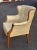 Pair Mid 20th Century Mahogany and Tufted Vinyl Upholstered Wingback Chairs For Sale - Image 12 of 14