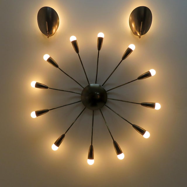 Brass Aura-38™ Flushmount Light For Sale - Image 8 of 10