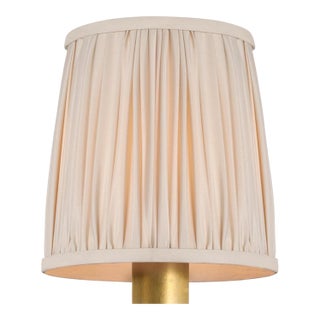 Visual Comfort Signature 5" Pleated Champagne Silk Shade For Sale