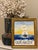 Sky Blue Small Vintage Nautical Sailboat Painting, Framed For Sale - Image 8 of 8