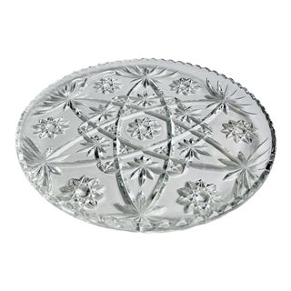 1950s Large Anchor Hocking Early American Prescut Round Serving Plate For Sale