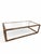 Transitional Attributed Arhaus Bronze-Finished Metal and Glass Rectangular Coffee Table For Sale - Image 3 of 11