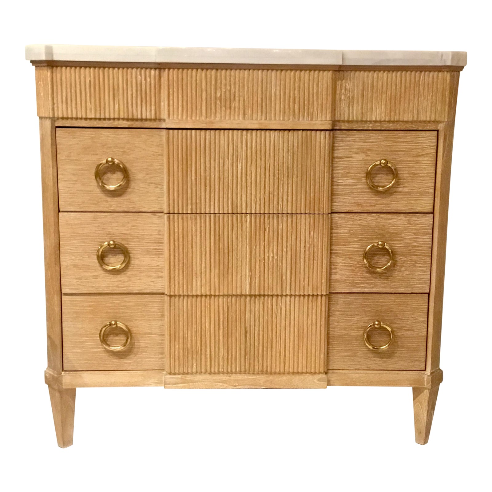 Ambella Home Modern Cerused Finished Tambour Sink Chest/Vanity Chairish