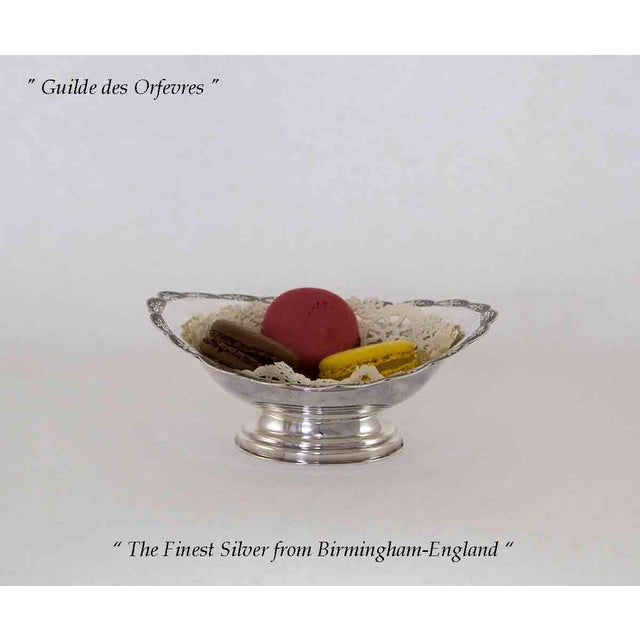 1970s 1970s New Silver Oval Sweet Dishes, Embossed- Set of 2 For Sale - Image 5 of 12