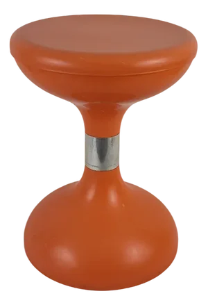 Sgabello Americano Orange Plastic Stool, 1970s