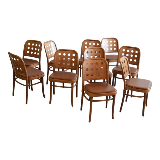 1980s Josef Hoffmann Bauhaus Style Dining Chairs Set of 10 Chairish