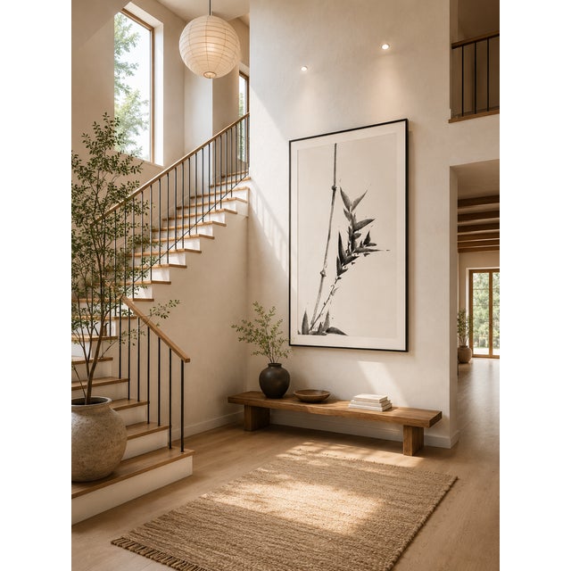 Hokusai Bamboo Study, Vintage Japanese Art Print, 18" X 24" For Sale - Image 9 of 10