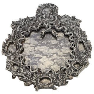 Vintage Mirror withAcrylic Glass Frame and Base, 1970s For Sale