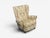 1950s Danish Cabinetmaker, Large Wingback Chair, Floral Fabric, Wood, Denmark, 1950s For Sale - Image 5 of 11