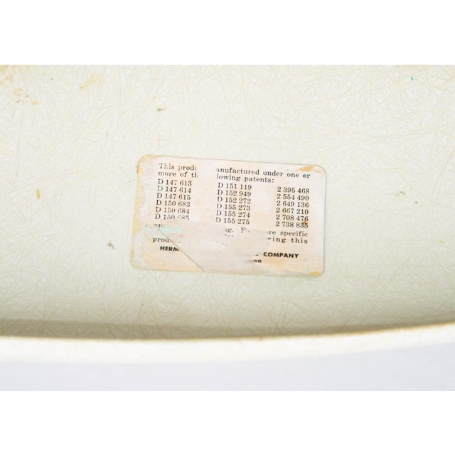 1960s 1960s Mid Century Modern Lounge Chair Shell Eames Herman Miller White Rocker Arm MCM For Sale - Image 5 of 12