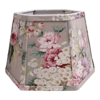 Lamp Shade With Floral Fabric For Sale