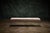 Lawson-Fenning 'Paul' bench with a 60-inch wide blush velvet upholstered seat and a slim metal frame, inspired by mid...