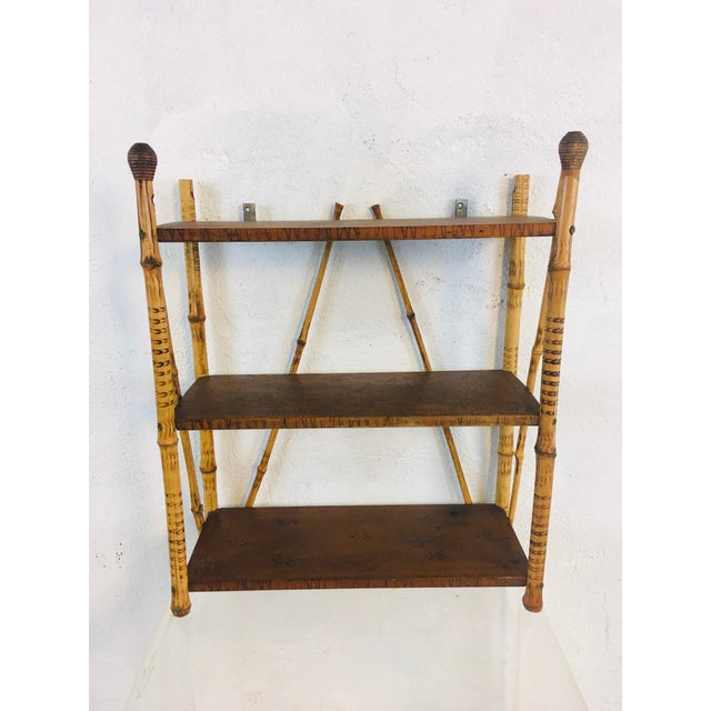 Vintage Bamboo Wall Shelf Chairish