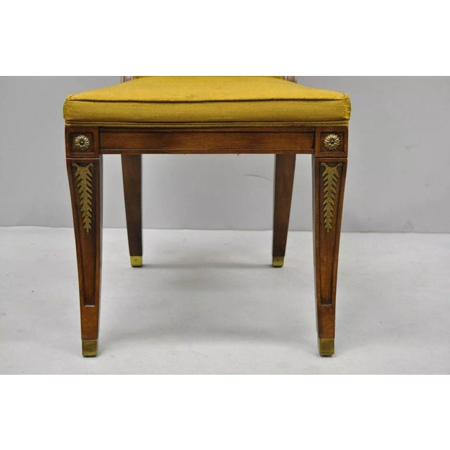 Mid 20th Century Karges French Regency Style Klismos Saber Leg Walnut Dining Chair - Set of 6 For Sale In Philadelphia - Image 6 of 11