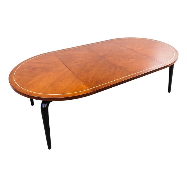 American Studiocraft Walnut & Ebonized Mahogany Dining Table From a Killingsworth Home For Sale
