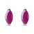 .925 Sterling Silver 1/2 Cttw Created Pink Ruby Gemstone Solitaire Stud Earrings For Sale