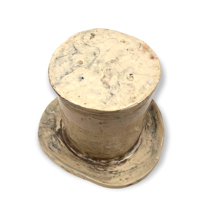 Large White Ceramic Top Hat Sculpture, France, 1950s For Sale - Image 9 of 18