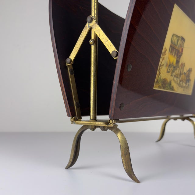 Vintage Magazine Rack, Italy, 1950s For Sale - Image 6 of 18
