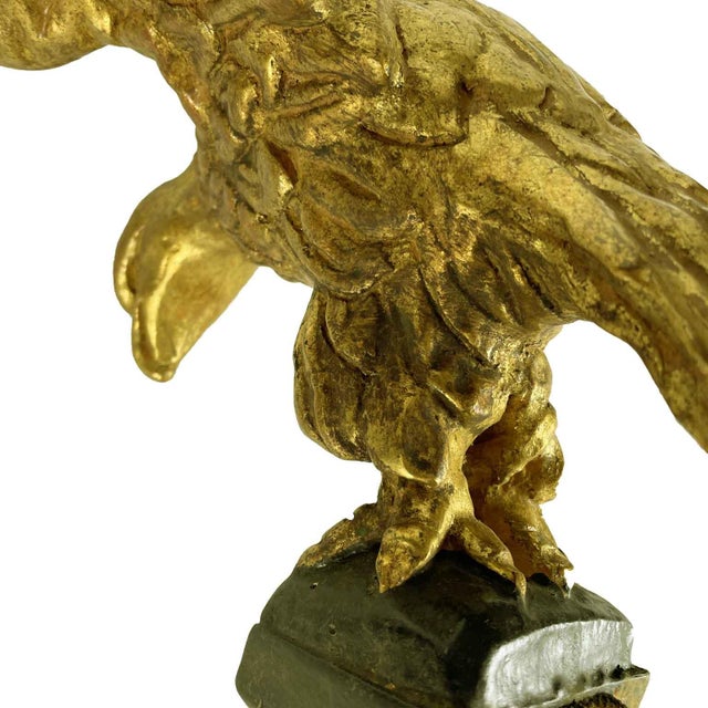 Carved and Gilded Wooden Eagles in Gold Leaf & Pinus Cembra, 1800s, Set of 2 For Sale - Image 10 of 12