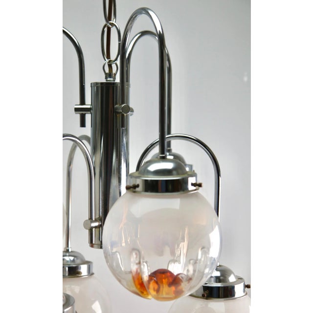 1960s Clear Glass Pendant by Mazzega For Sale - Image 5 of 10
