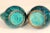 1930s Pair 1930s Awaji Pottery Art Deco Japanese Vintage Studio Muscle Vases Blue Green Flambe For Sale - Image 5 of 8