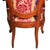 Wood Louis XV Rococo Style Armchair in Carved Wood and Damask Upholstery, 1850s For Sale - Image 7 of 9