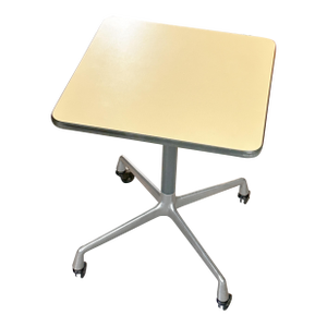 1970s Eames for Herman Miller Aluminum Group Rolling Side Table Vintage Mid Century
