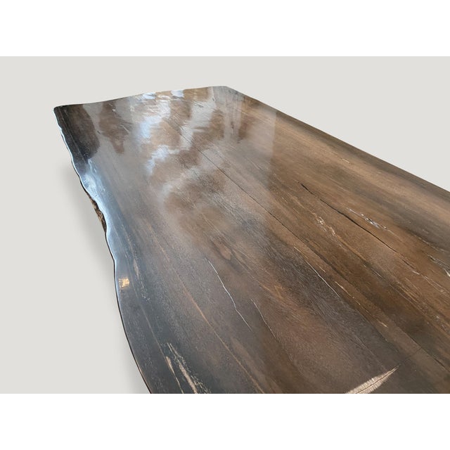 Contemporary Andrianna Shamaris High Quality Petrified Wood Dining Table For Sale - Image 3 of 18