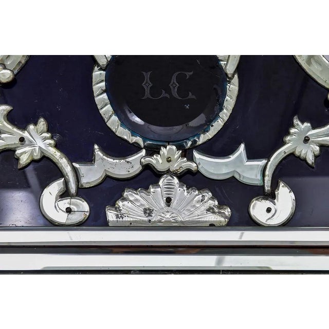 19th Century French Eglomisé Venetian Etched Wall Mirror For Sale - Image 14 of 14