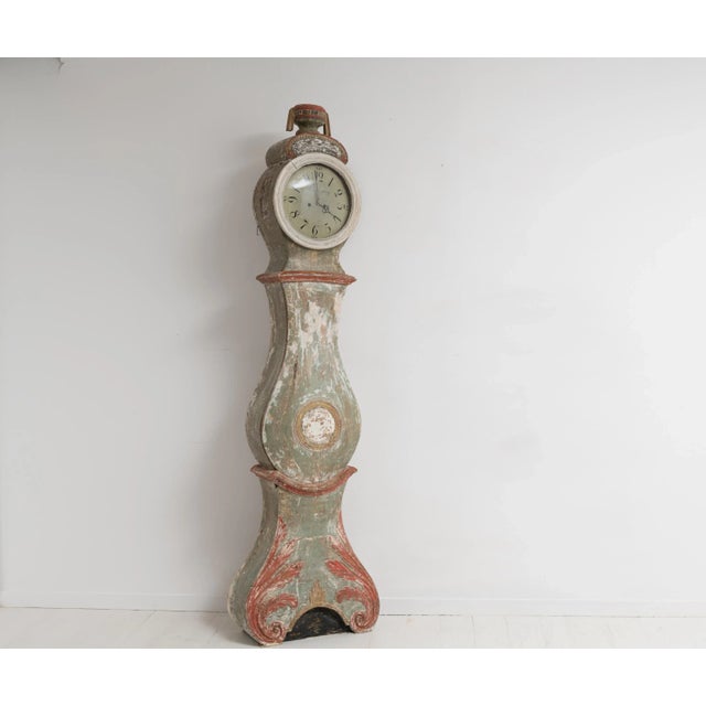 Rococo Swedish Rococo Long Case Clock For Sale - Image 3 of 11