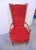 Hollywood Regency Fruitwood Red Velvet Chair For Sale - Image 4 of 8