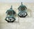 Pair of Solid Brass Outdoor Wall Lantern Sconces – Vintage Aged Verdigris For Sale - Image 10 of 15