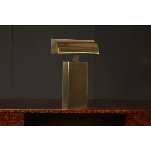 Brass Karl Spinger 'Sculpture' Brass Table Lamp, C 1980, Signed For Sale - Image 8 of 18