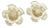 Tiffany & Co. Large Dogwood Flower Sterling Silver Clip On Earrings For Sale