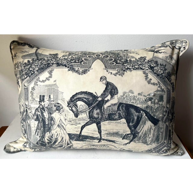 Kravet Custom Kravet "Gladiateur" Equestrian Toile Pillows-a Pair For Sale - Image 4 of 9