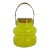 Vintage Neon Yellow Glass Jar For Sale