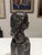 Metal Antique French Bronze Child Bust on Black Marble Base For Sale - Image 7 of 9