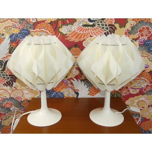 White White Table Lamps from Zicoli, 1970s, Set of 2 For Sale - Image 8 of 8
