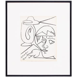 Françoise Gilot, The Reader, 1951, Lithograph, Framed For Sale
