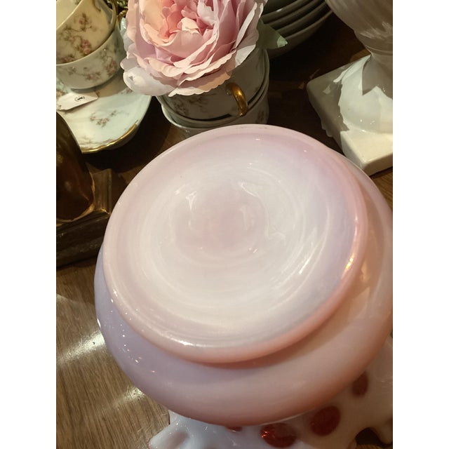 Fenton Cranberry Coin Dot Ruffled Vase - Mid 20th Century Art Glass For Sale In Baltimore - Image 6 of 8