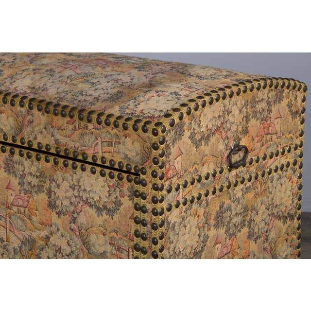 A late 19th-century French storage chest bar on a stand, crafted in the Louis XIII style and sourced directly from...