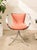 Vintage 1970s Chrome Halo Swivel Armchair in Blush Velvet For Sale In Los Angeles - Image 6 of 9