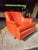 Orange Vintage 1950s Midcentury Modern Pontiac Chair Co for Montgomery Ward Orange Swivel Rocking Chair For Sale - Image 8 of 10