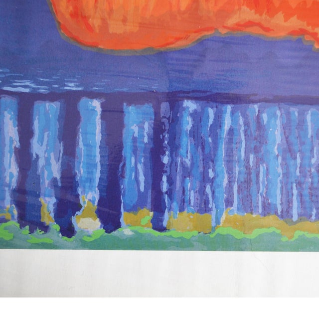 1990s Limited Edition "Orange Dress" Seriolithograph by Barbara Wood For Sale - Image 5 of 7