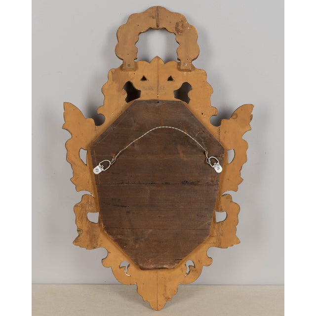 Wood French Baroque Giltwood Mirror, Hand-Carved For Sale - Image 7 of 8