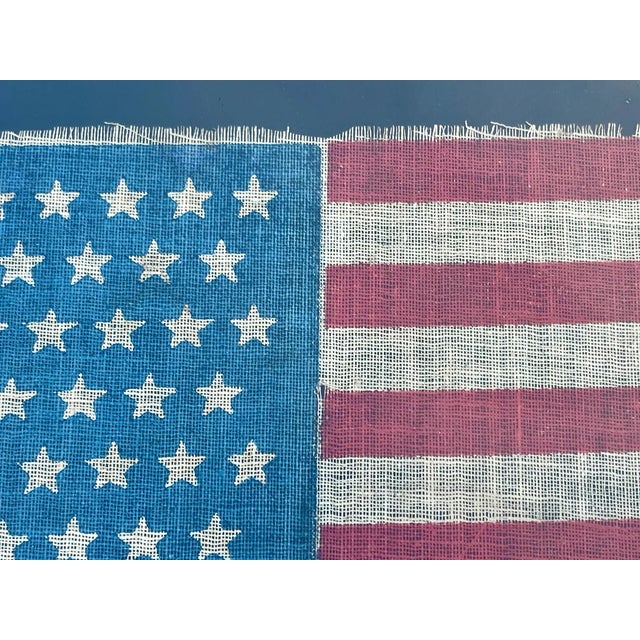 Late 19th Century 45 Star Antique American Flag Circa 1890 Cotton Gauze Beautifully Presented in Antique Oak Frame For Sale - Image 5 of 8