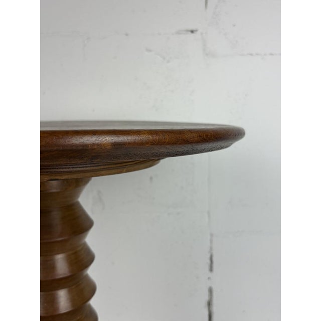 Wood Mid-Century Brutalist French Wood Turned Winepress Side Table in the Style of Charles Dudouyt, 1950s For Sale - Image 7 of 13